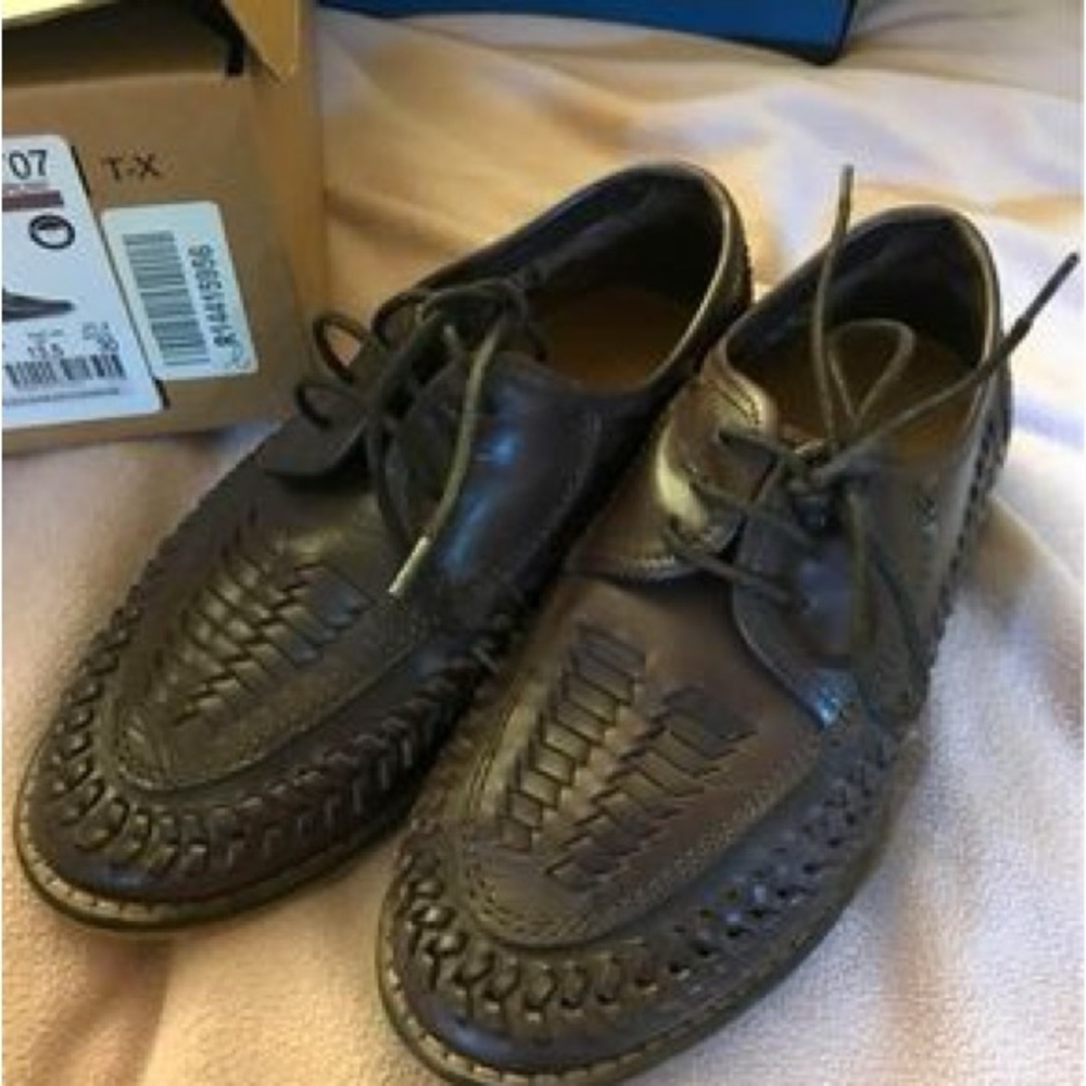 zara boys shoes, brown, size 13.5 or size 32